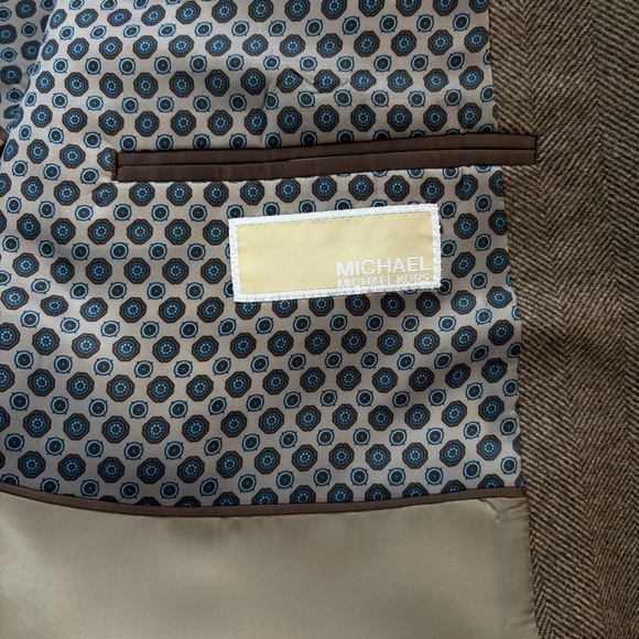 Men’s Herringbone Wool & Cashmere Sport Coat Blazer Jacket - Picture 7 of 16